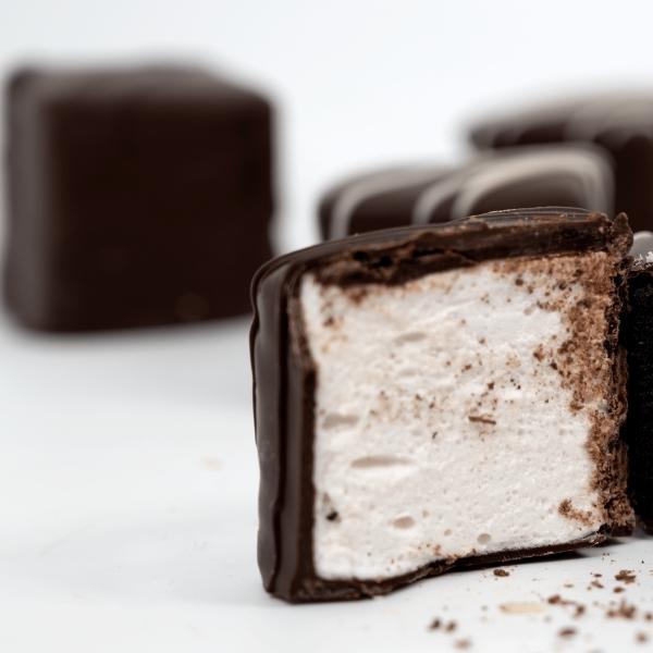 Dilettante Chocolates Vanilla Bean Marshmallow inside