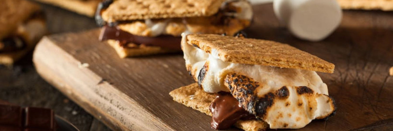Smores Cooling on a Wooden Table
