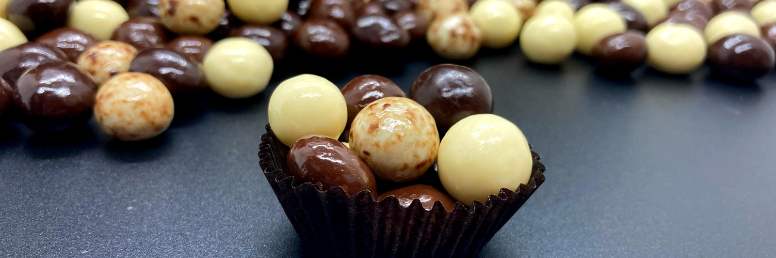 Dilettante Chocolates Dark Chocolate-Covered Espresso Bean Blog Banner