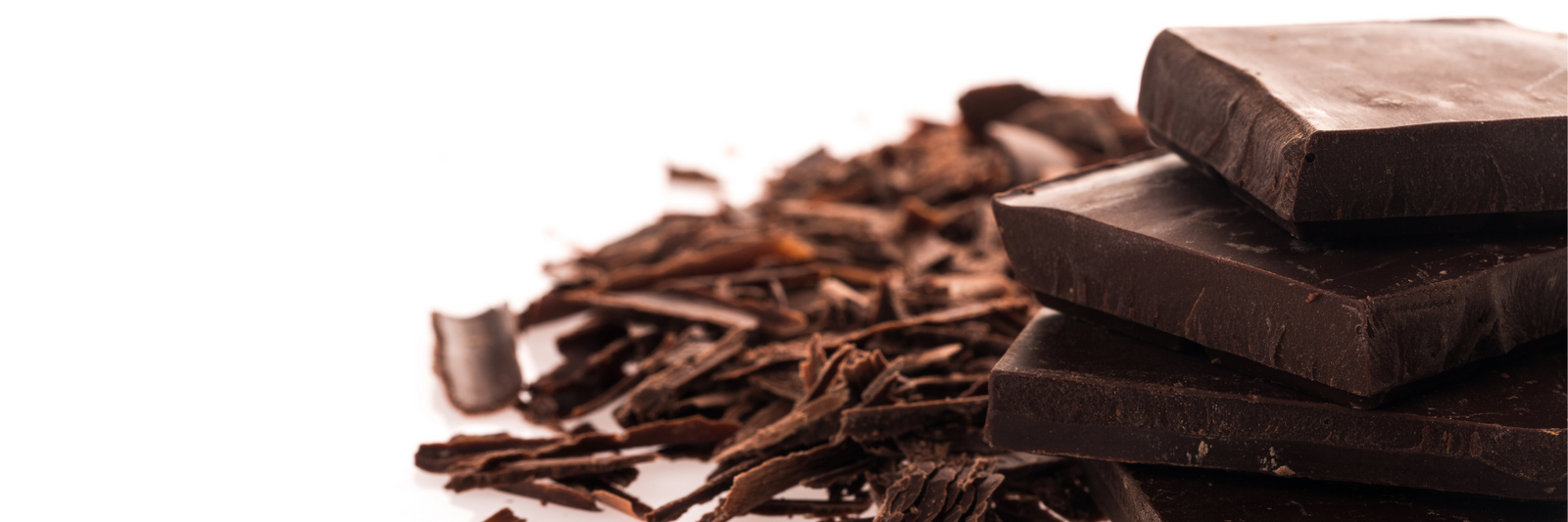 Dark Chocolate Broken Up Into Different Pieces