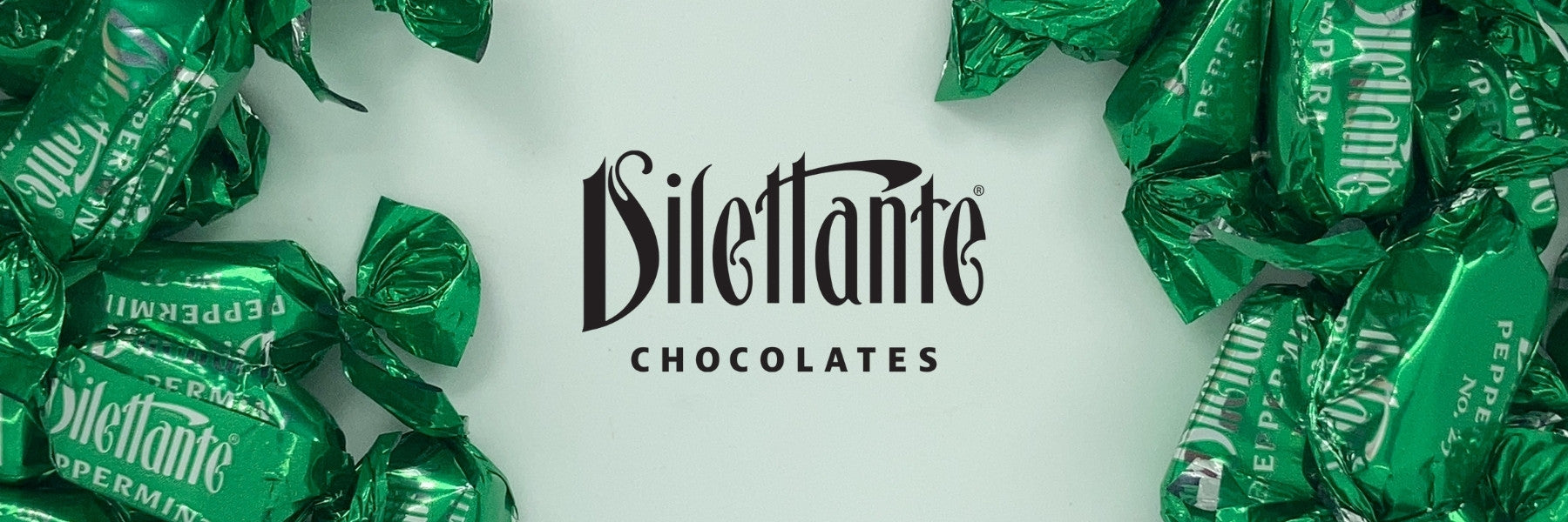 Dilettante Green Peppermint Chocolate Candy made with real peppermint and milk chocolate