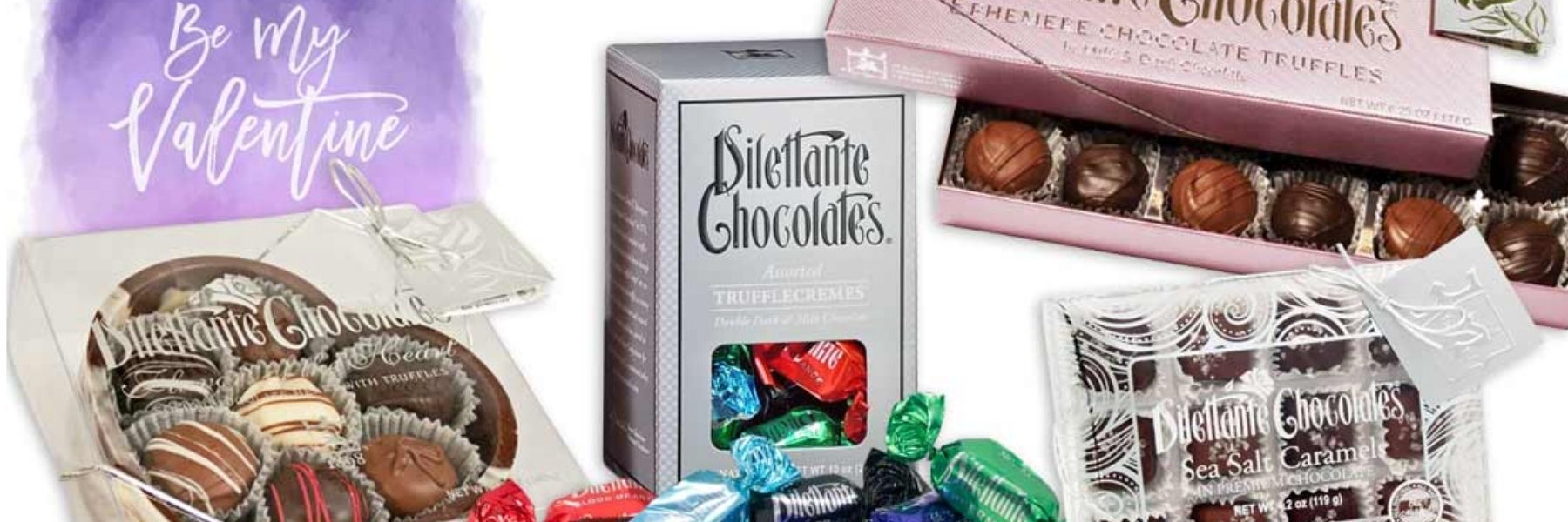 Dilettante Chocolates Valentine's Day 2017 Gift Guide Blog Banner
