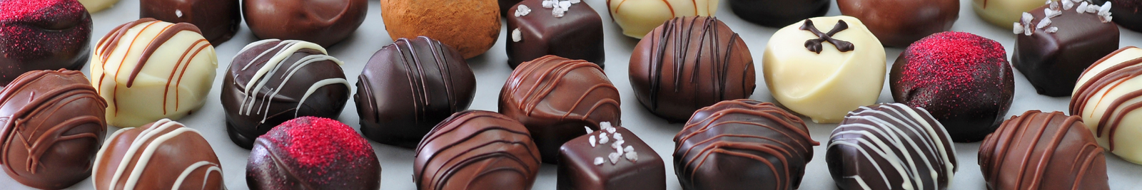Dilettante Chocolates truffles in milk dark and white chocolate