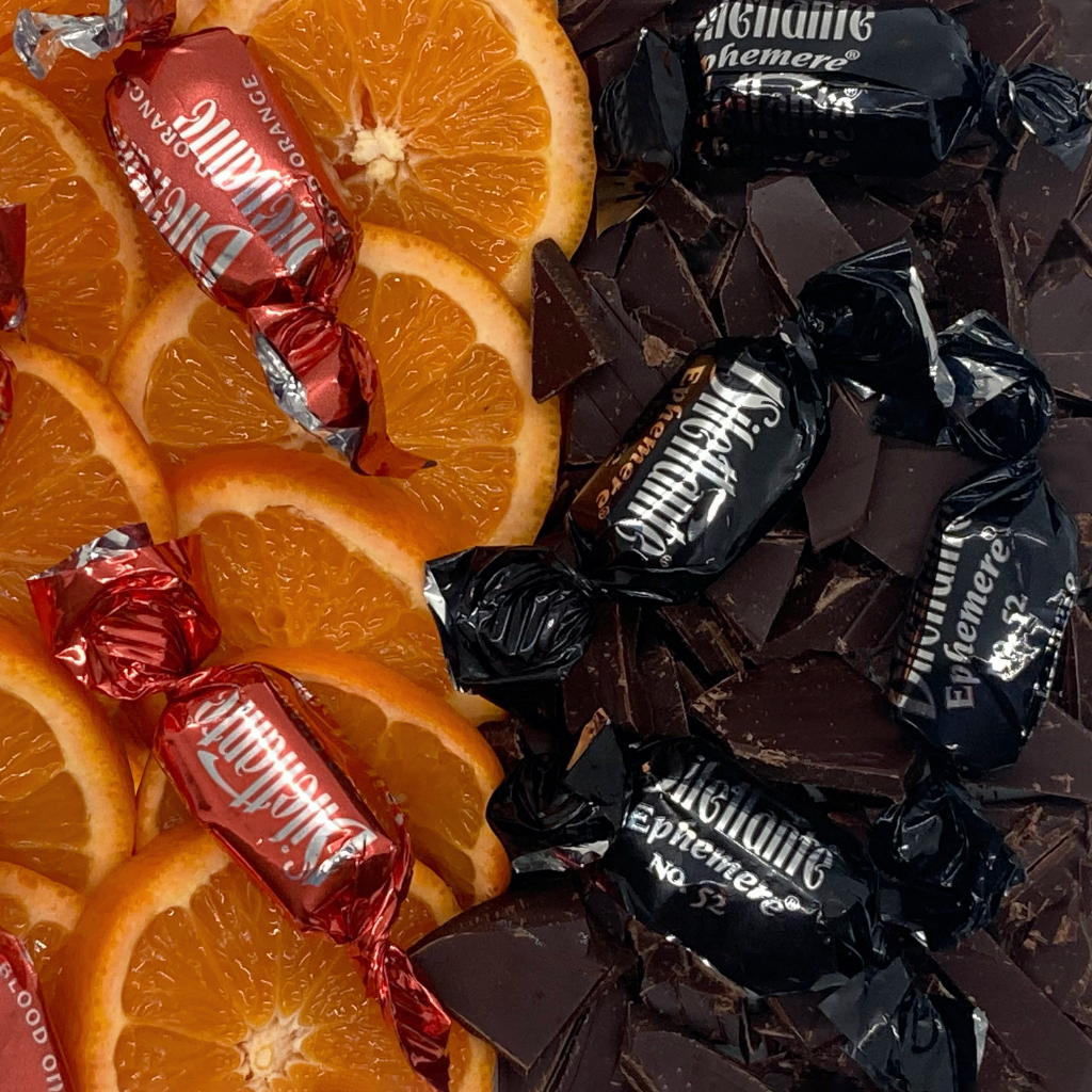 Dilettante Chocolates Blood Orange and Dark Ephemere TruffleCremes