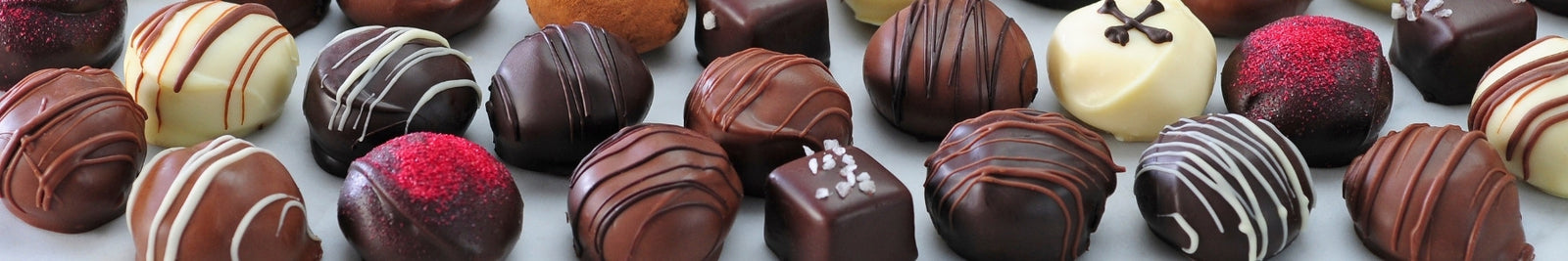Dilettante Chocolates hand-dipped truffle assortment featuring Dilettante's couverture-grade chocolate truffles