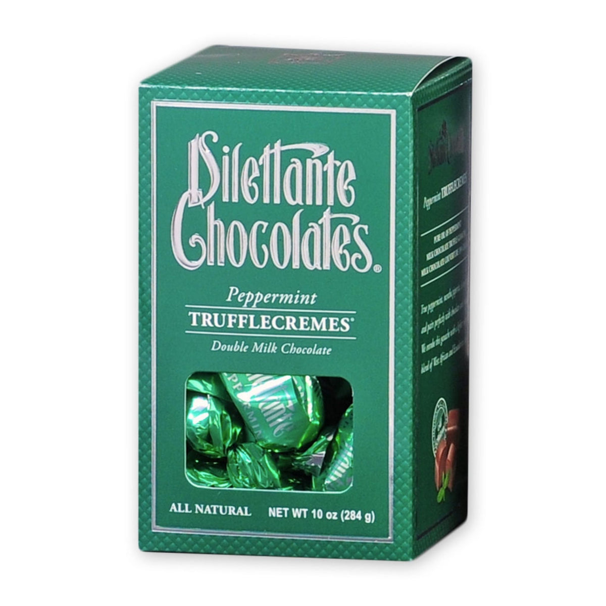 Dilettante Chocolates Peppermint TruffleCremes Coated in Double Milk Chocolate 10-Ounce Gift Box