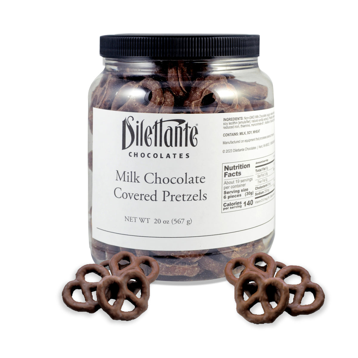 Milk Chocolate Pretzels - 20 oz